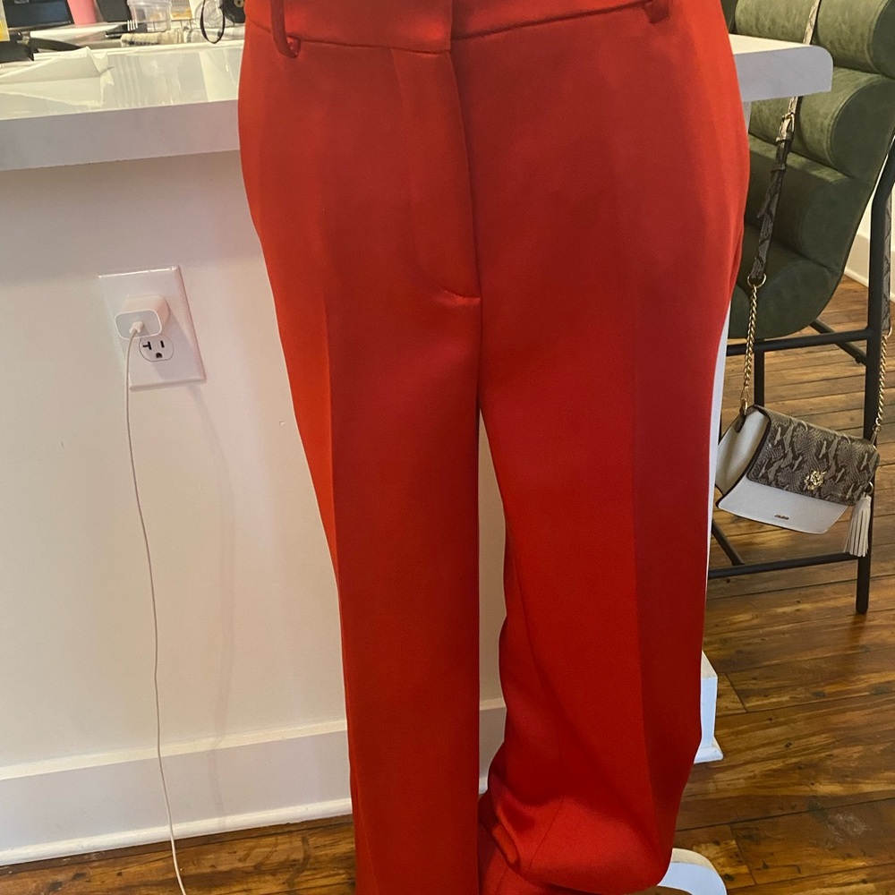 Zara Vibrant Red heavyweight Women's Trousers